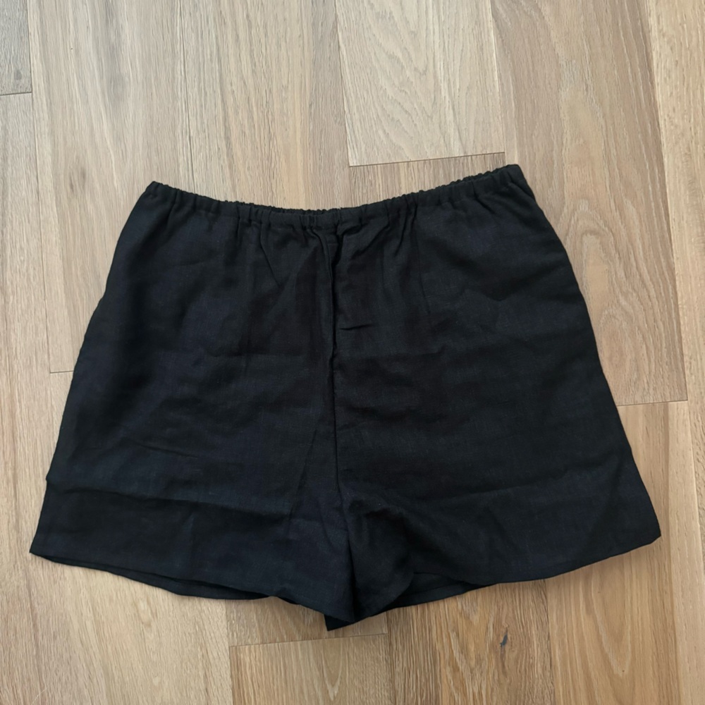WeWoreWhat Linen Elastic Shorts